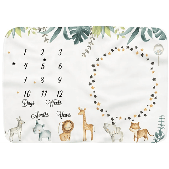 Manta de muselina para fondo de fotografía para crecimiento del bebé