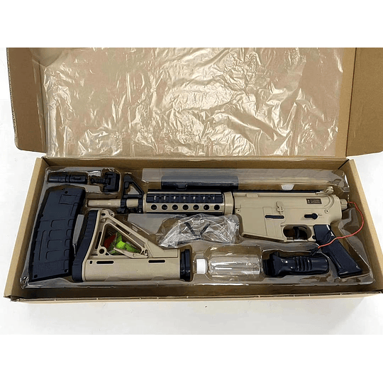 Pistola De Gel Hidrogel M4A1 Color Café + 10.000 Tiros