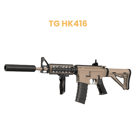 Pistola De Gel Hidrogel M4A1 Color Café + 10.000 Tiros