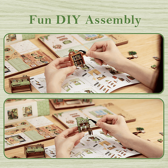  Book Nook Miniatura 3D  Elysee Florist