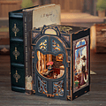 Book Nook Miniatura 3D  Count Cat