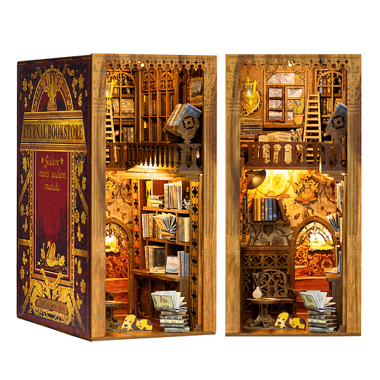  Book Nook Miniatura 3D  Eternal Bookstore