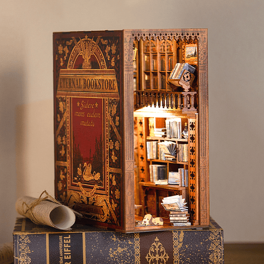  Book Nook Miniatura 3D  Eternal Bookstore