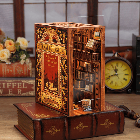  Book Nook Miniatura 3D  Eternal Bookstore
