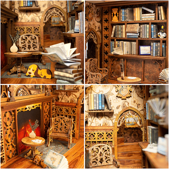  Book Nook Miniatura 3D  Eternal Bookstore