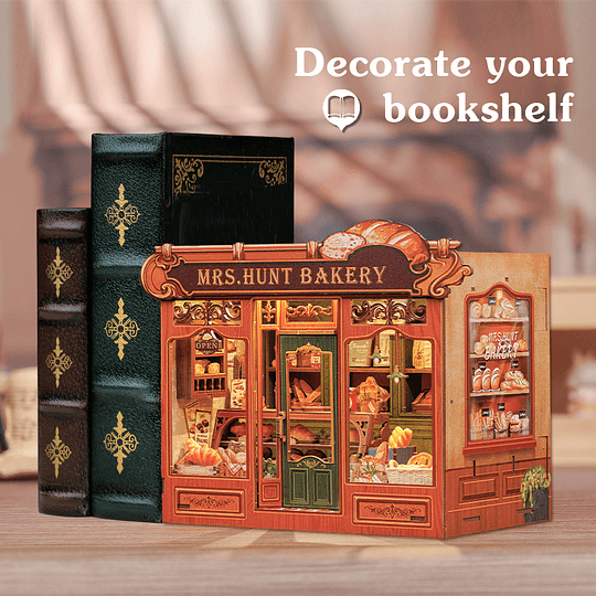  Book Nook Miniatura 3D  Mr Hunt Backery