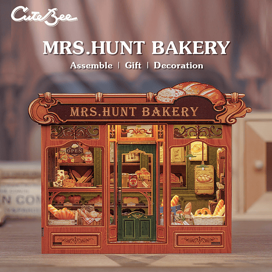  Book Nook Miniatura 3D  Mr Hunt Backery