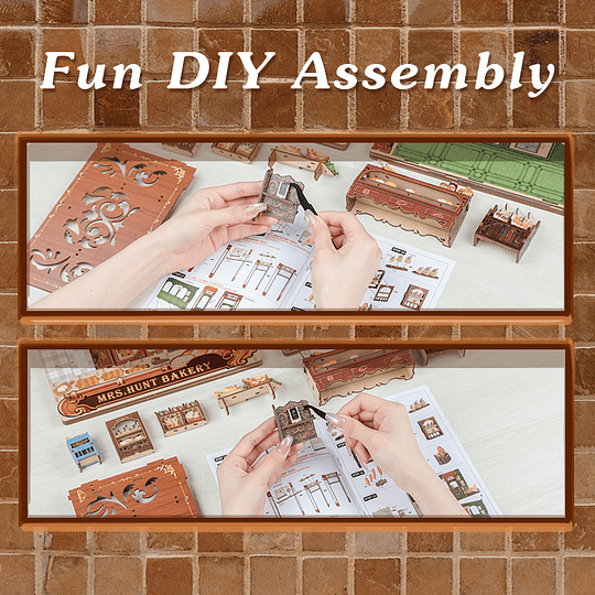  Book Nook Miniatura 3D  Mr Hunt Backery