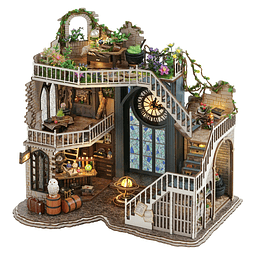 Puzzle Dollhouse Book Nook 3D Magic House