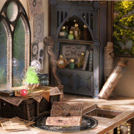 Puzzle Dollhouse Book Nook 3D Magic House