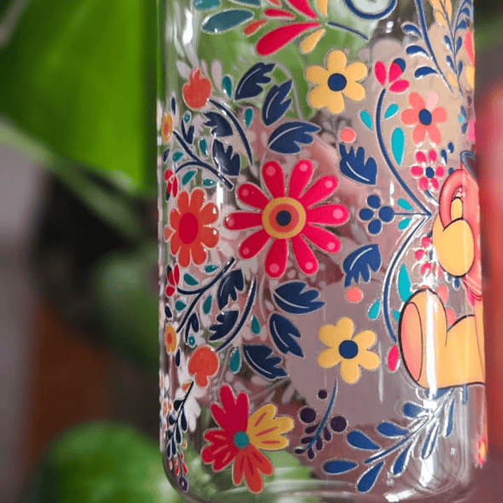 Vaso de Vidrio con Tapa de Bambú y Bombilla – Winnie the Pooh 530 ml ✨🐻🍯 2