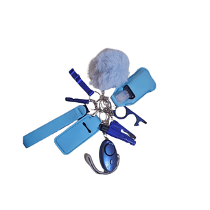 Set de Llaveros de Seguridad – Azul Celeste ✨🔐