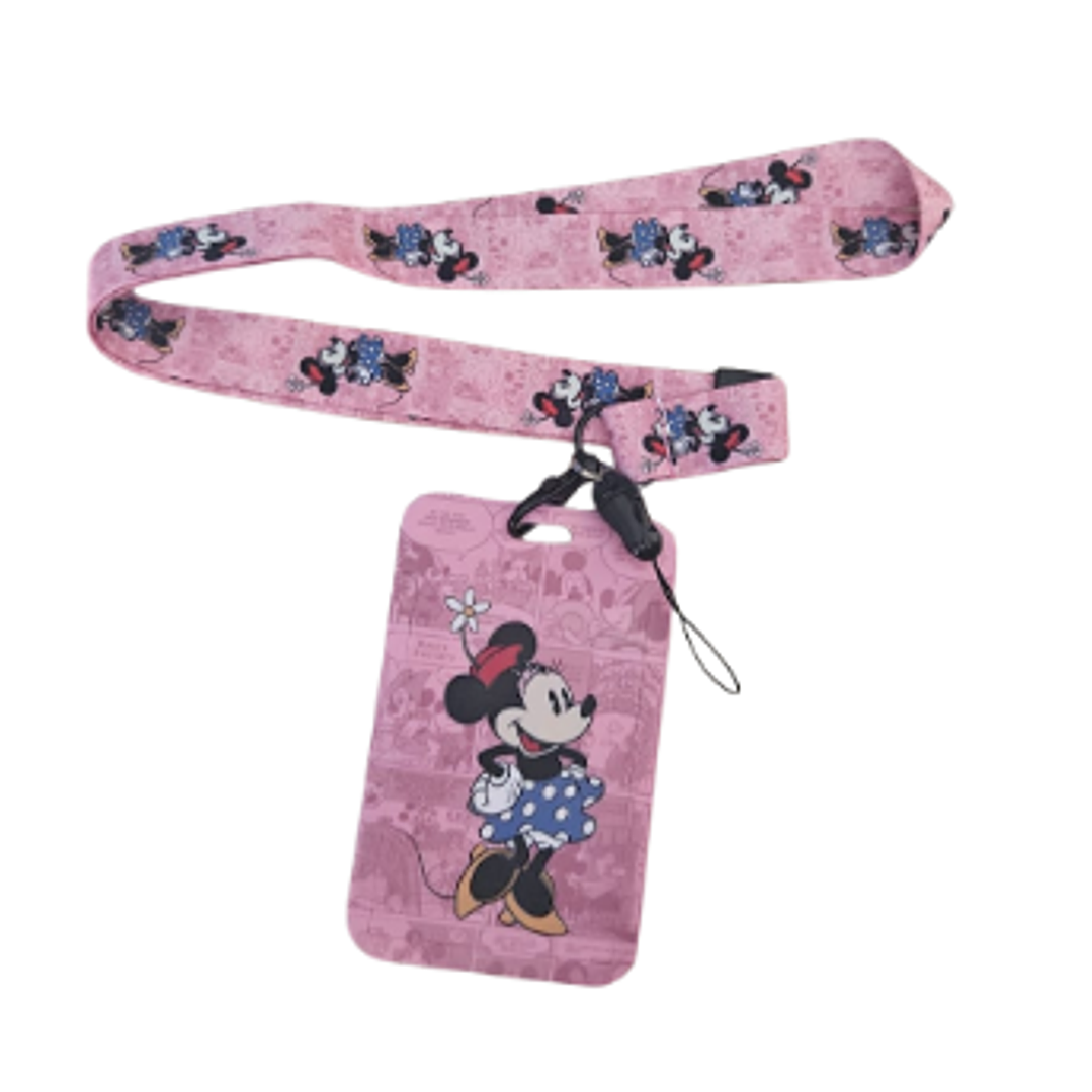 ✨ Lanyard Porta Credencial Minnie Rosado ✨ 1