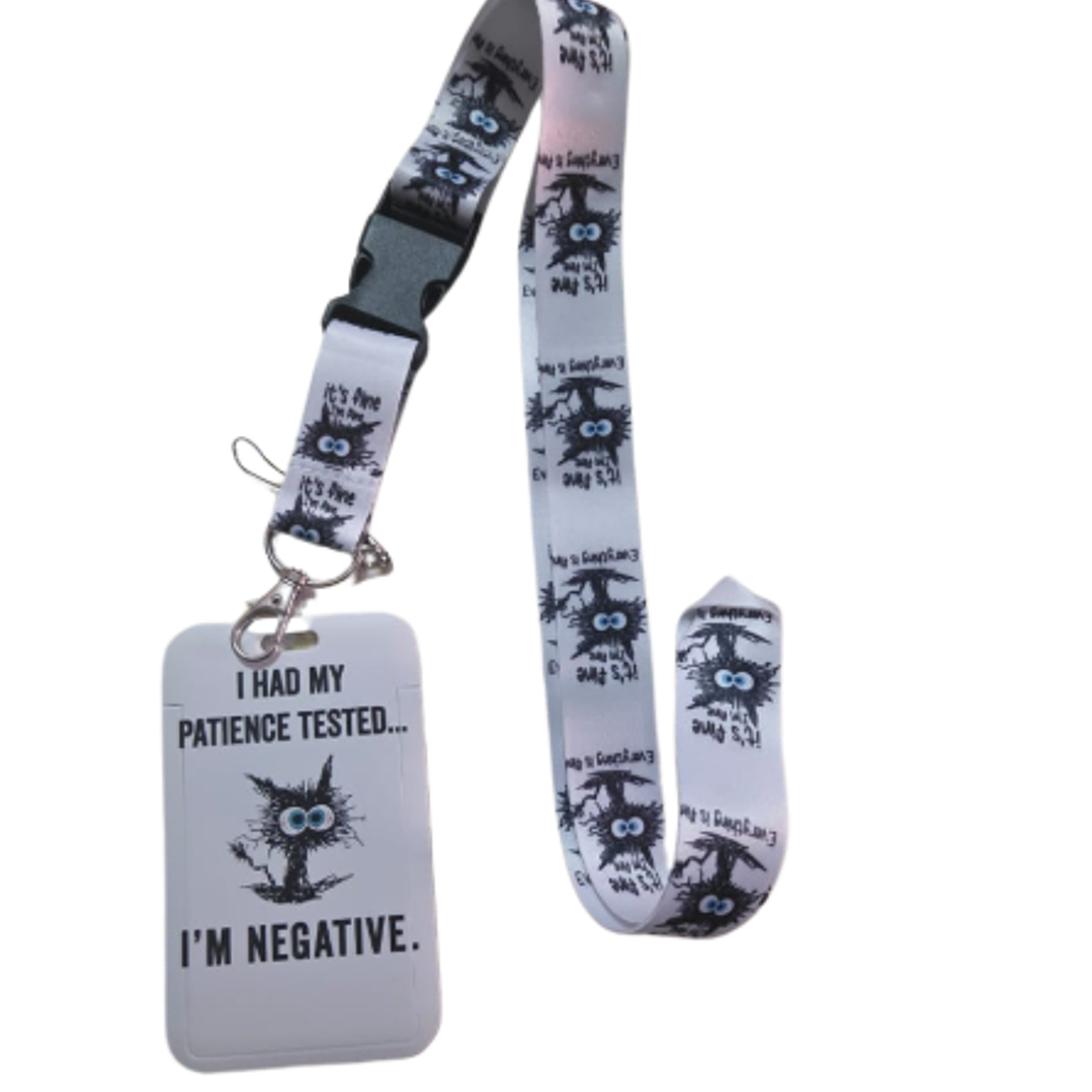 ✨ Lanyard Porta Credencial “I Had My Patience Tested” ✨ 1