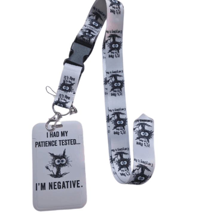 ✨ Lanyard Porta Credencial “I Had My Patience Tested” ✨ 1