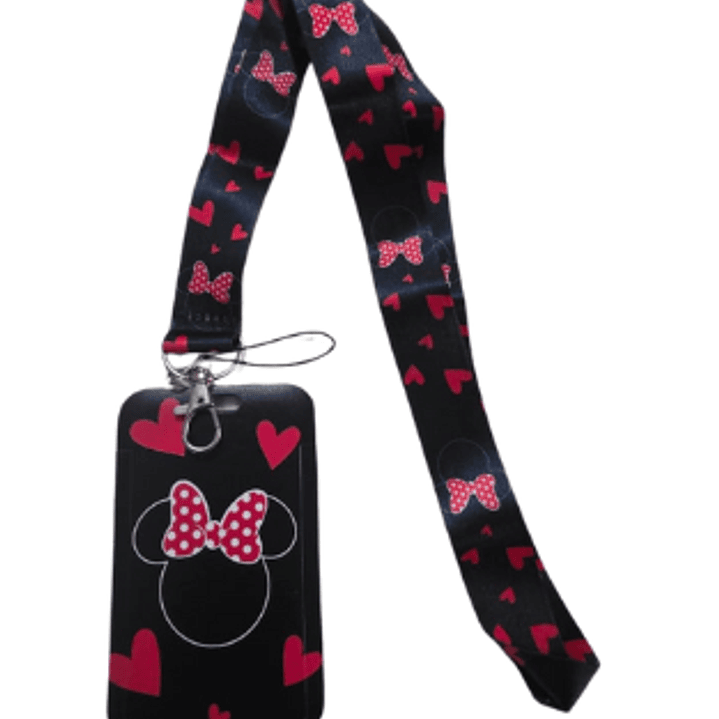 ✨ Lanyard Porta Credencial Minnie Negro ✨ 1
