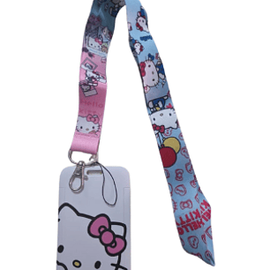 Lanyard Porta Credencial Hello Kitty Blanco✨💗
