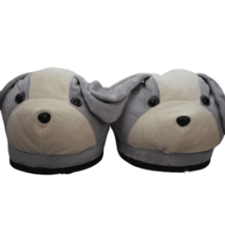 Pantuflas Perrito Gris – Talla estándar 36 a 43 ✨🐾 1