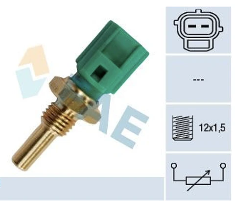 SENSOR TEMPERATURA FAE 2PIN VERDE TOYOTA 3E/5E/22R