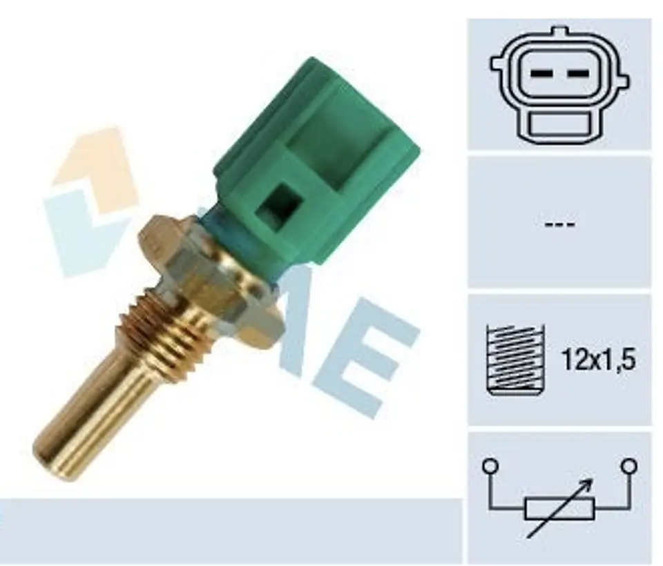 SENSOR TEMPERATURA FAE 2PIN VERDE TOYOTA 3E/5E/22R 1