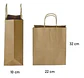 Pack 50 Bolsas De Papel Kraft Con Manillas.    22x25x10. Cm - Miniatura 4