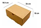 Pack 20u Caja Kraft Auto-armable Rectangular 15x10x24cm - Miniatura 1