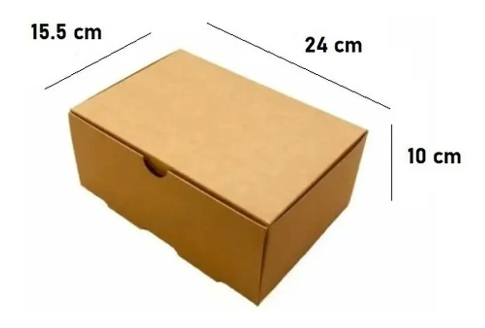 Pack 20u Caja Kraft Auto-armable Rectangular 15x10x24cm 1