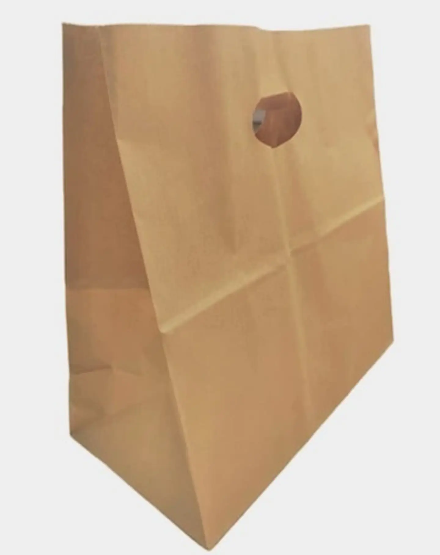Pack 50 Bolsas De Papel Kraft Manilla Agujero RIN 28x35x15 Cm 1