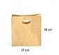Pack 50 Bolsas De Papel Kraft Manilla Agujero RIN 28x35x15 Cm - Miniatura 3