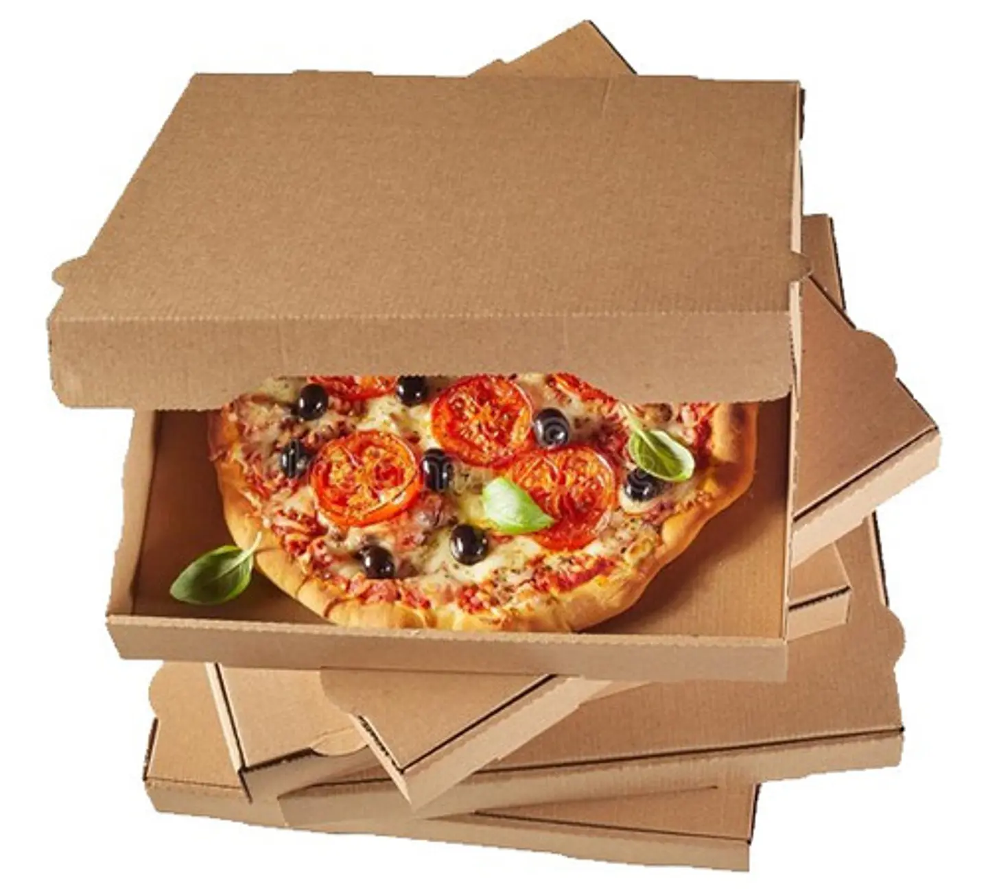 50 Cajas Para Pizza 25x25x4,5 Cm / Micro Corrugado Premium 2