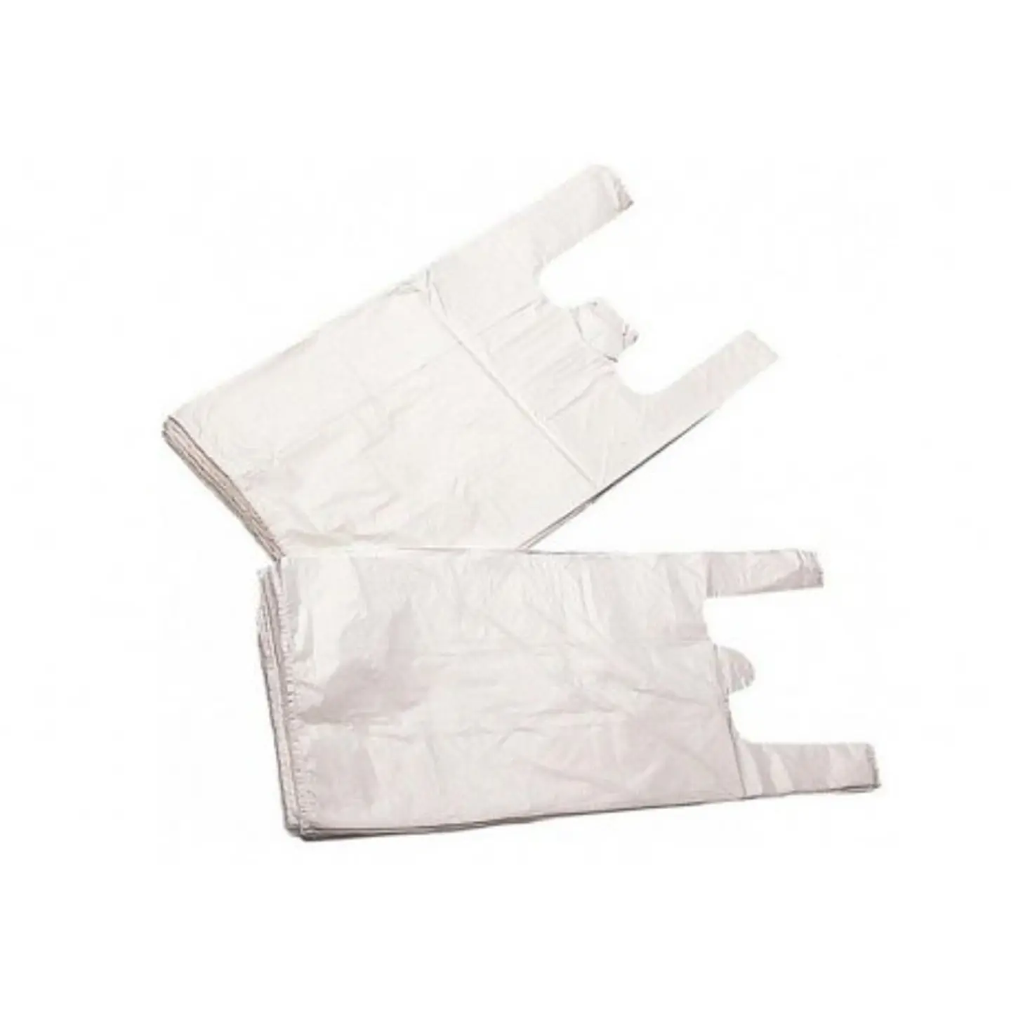 100 Bolsas Plásticas Tipo Camiseta - 40x50 - Todo Uso - Color Blanca 3