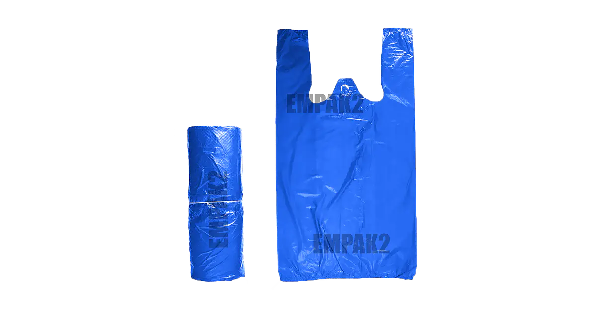 100 Bolsas Plásticas Tipo Camiseta - 32x35 - Todo Uso - Colo