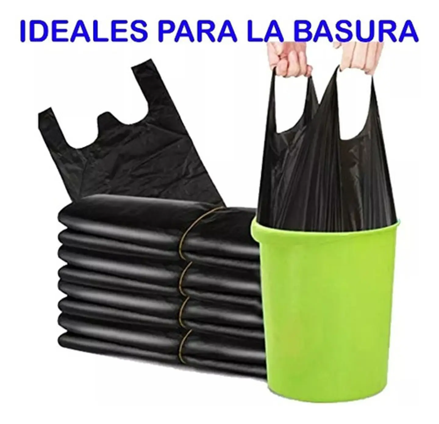 100 Bolsas Plásticas Tipo Camiseta - 32x35 - Todo Uso - Color Naranjo 5