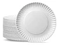 100 Platos De Carton Blanco Desechables Uso Comun 15 Cm. - Miniatura 1