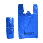 100 Bolsas Plásticas Tipo Camiseta - 40x50 - Todo Uso - Color Azul - Miniatura 1
