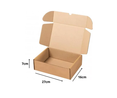 Pack 20u Caja Kraft Auto-armable Rectangular 16x27x7cm