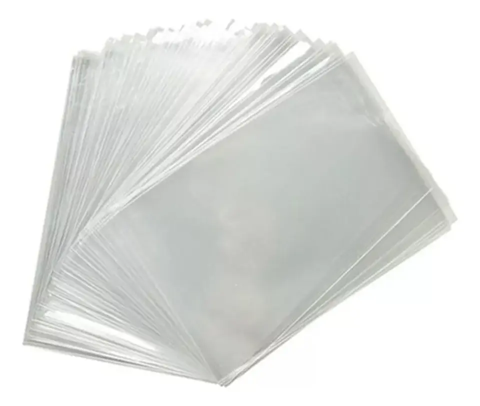 100 Bolsas Plástica Celofán Transparente 8x15cm 2