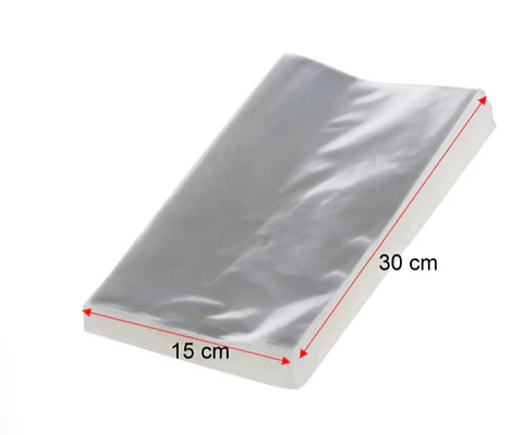 100 Bolsas Plástica Celofán Transparente 15x30cm