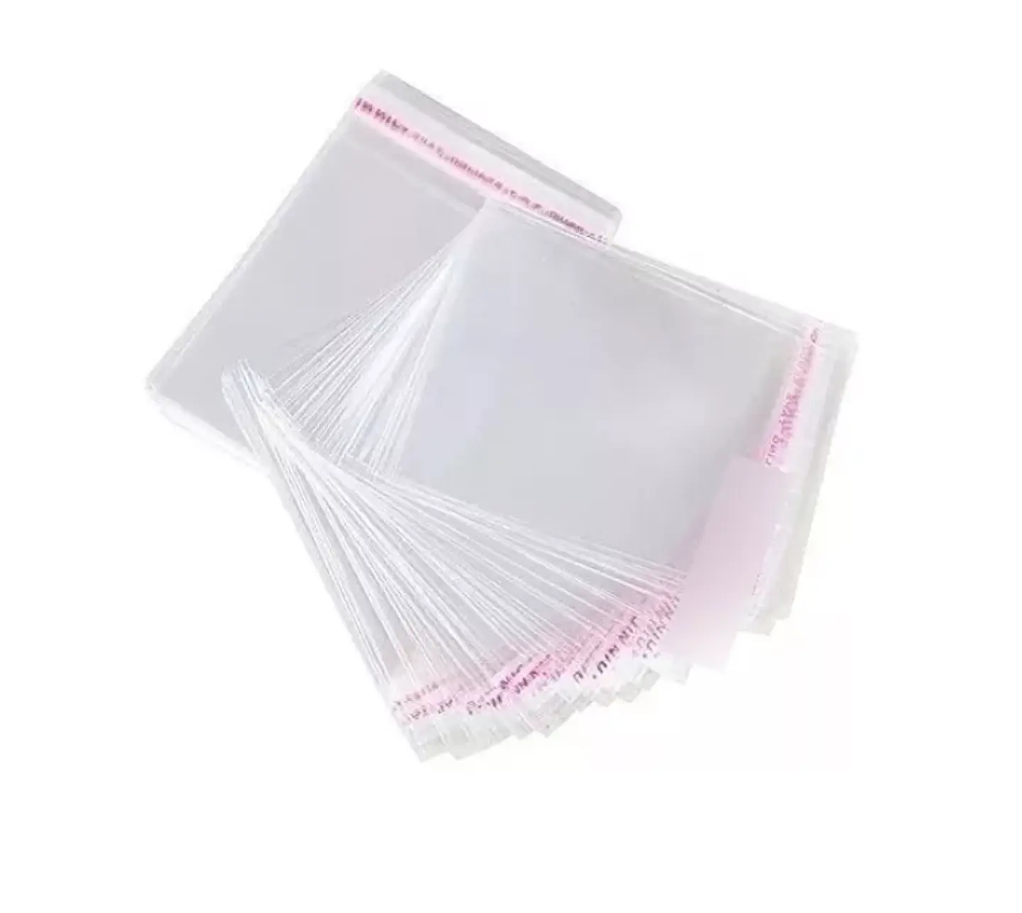 100 Bolsas Plásticas de Celofán con Sello - Transparente 10x15+3 cm 1