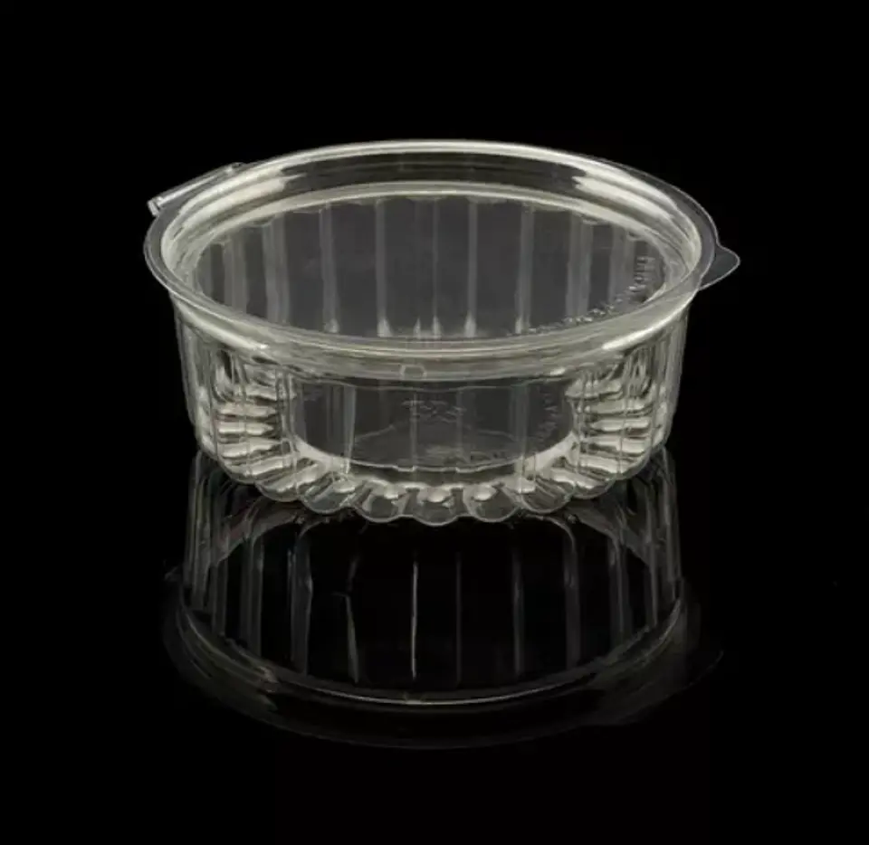 Pote Pet Bisagra Tapa Lisa de 8 oz  - 100 unidades - #048 3