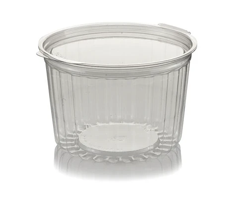 Pote Pet Bisagra Tapa Lisa de 16 oz  - 100 unidades - 