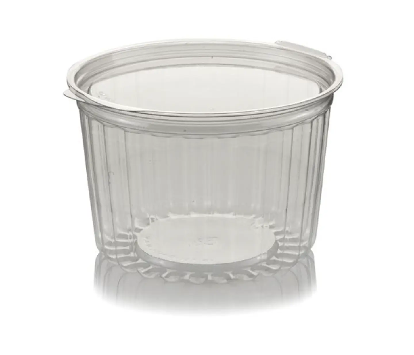 Pote Pet Bisagra Tapa Lisa de 16 oz  - 100 unidades -  1