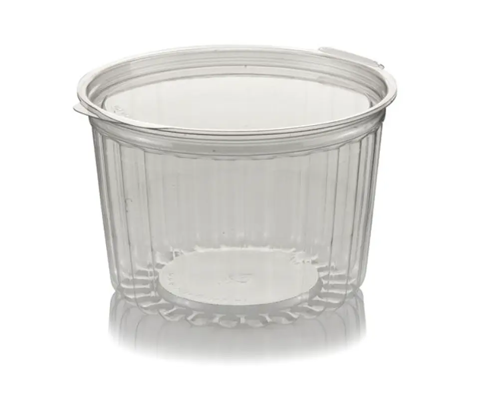 Pote Pet Bisagra Tapa Lisa de 16 oz  - 100 unidades -  1