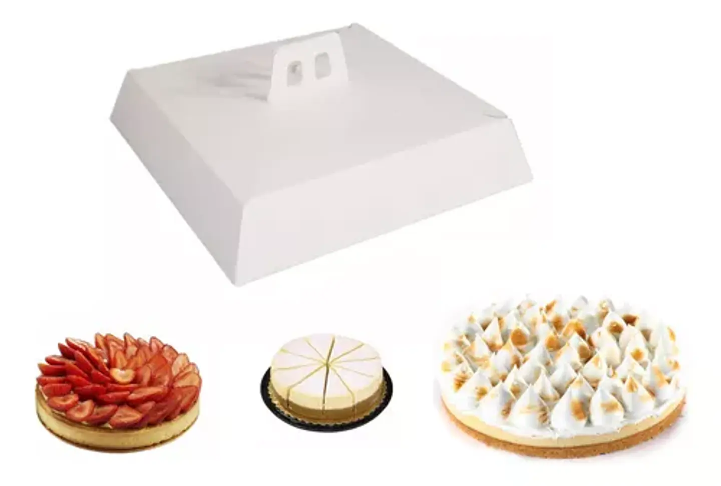 Caja Tartaleta Blanca Mediana 35x35x5 - 10 Unidades 2