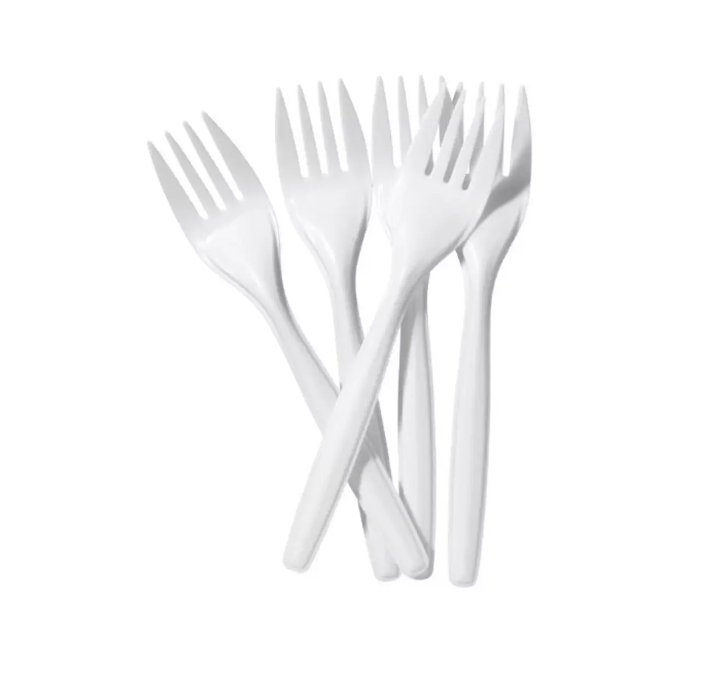 Tenedor Plástico Blanco - 100 Unidades 2