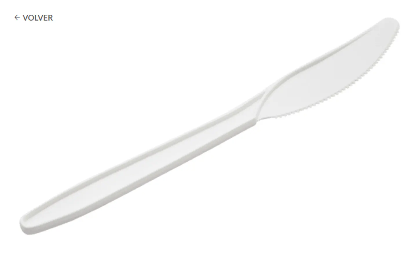 Cuchillo Plástico Blanco - 100 Unidades 2