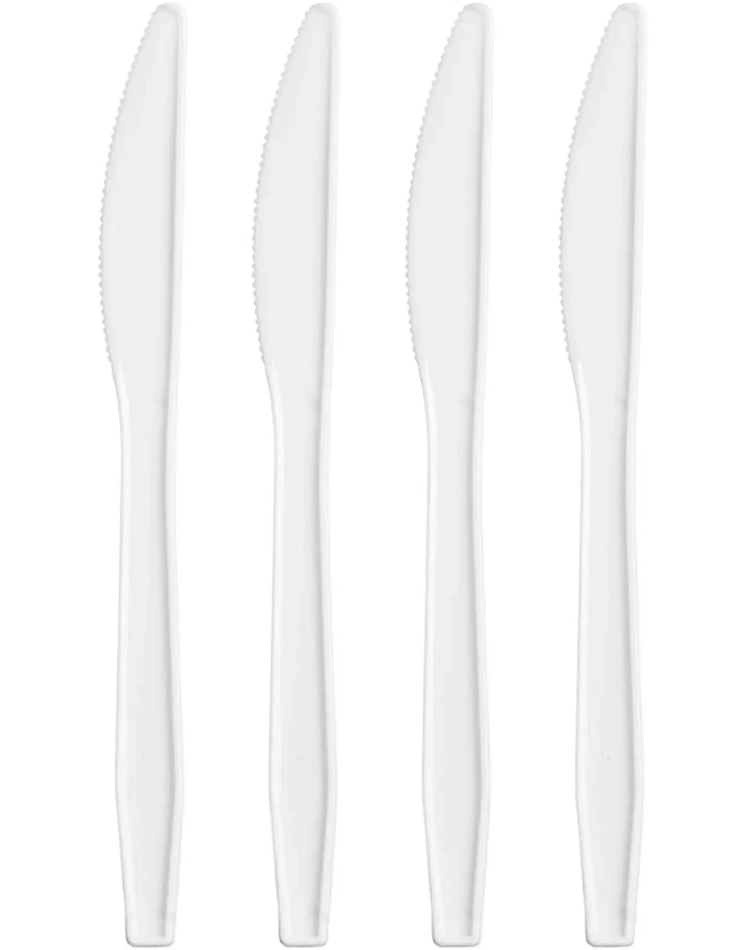 Cuchillo Plástico Blanco - 100 Unidades 1