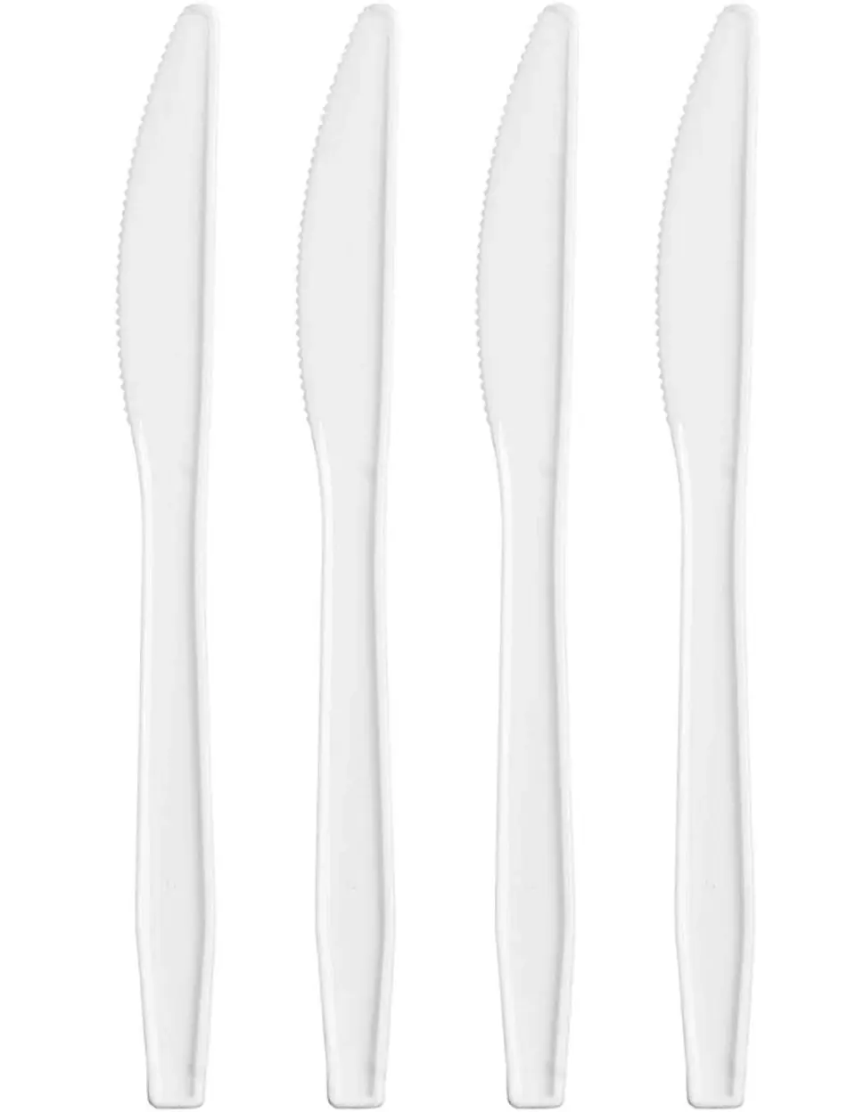 Cuchillo Plástico Blanco - 100 Unidades 1