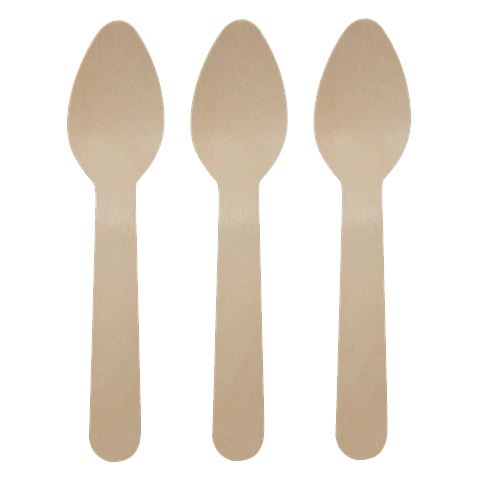 Cucharita de Madera 11 cm - Té/Café/Helado - Paquete de 100 Unidades