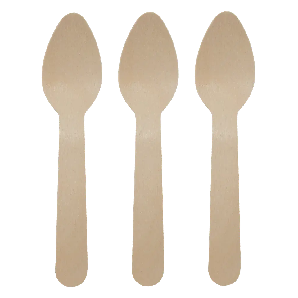 Cucharita de Madera 11 cm - Té/Café/Helado - Paquete de 100 Unidades 1